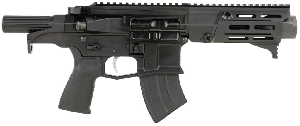 Maxim Defense MXM50801 PDX 505-SPS 7.62x39mm Caliber with 5.50″ Barrel, 20+1 Capacity, Black Metal Finish, Black Polymer Grip
