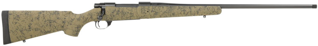 Howa HHS43333 M1500 HS Precision 300 Win Mag 3+1 24″ Blued Threaded Barrel/Rec, Green with Black Webbed HS Precision Stock
