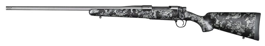 Christensen Arms 8010112100 Mesa FFT 300 PRC 3+1 22″ Threaded Barrel, Tungsten Gray Cerakote, Black with Gray Webbing Stock, Left Hand