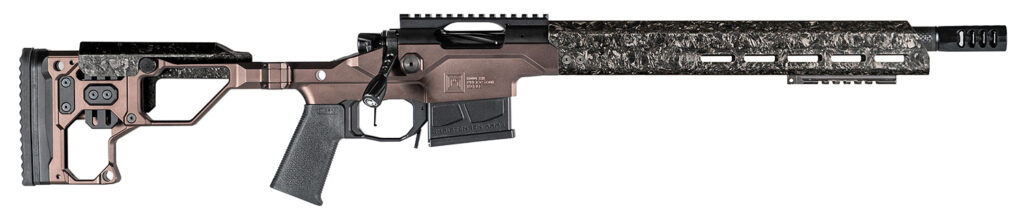 Christensen Arms 8010300800 Modern Precision  308 Win 16″ Threaded Carbon Fiber Barrel 5+1, Black Nitride Finish, Desert Brown Anodized Folding Stock, Polymer Grip