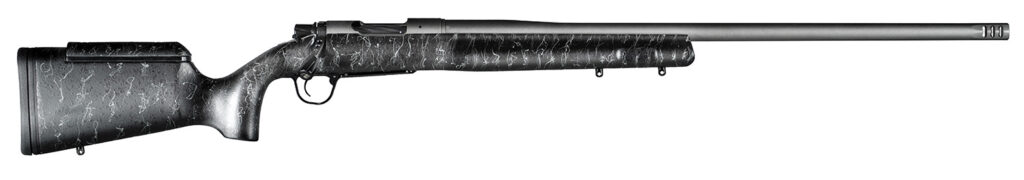 Christensen Arms 8010201500 Mesa Long Range 338 Lapua Mag 3+1 27″ Threaded Barrel, Tungsten Gray Cerakote, Black with Gray Webbing Stock