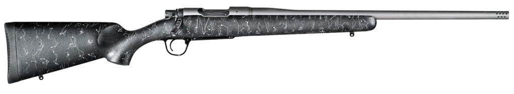 Christensen Arms 8010201600 Mesa Long Range 300 PRC 3+1 26″ Threaded Barrel, Tungsten Gray Cerakote, Black with Gray Webbing Stock