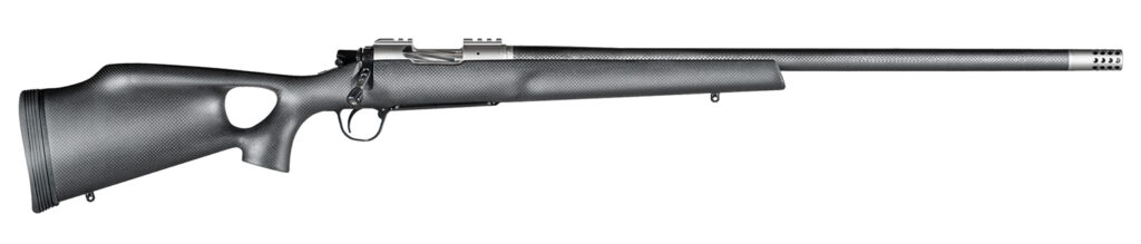 Christensen Arms 8010800505 Summit TI  308 Win 4+1 16.25″ Carbon Fiber Threaded Barrel, Natural Titanium Drilled & Tapped Receiver, Black Carbon Fiber Thumbhole Stock