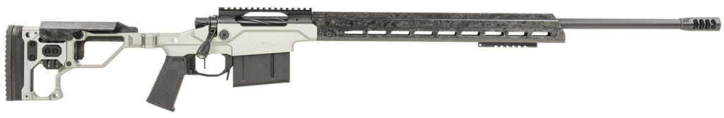 Christensen Arms 8010307700 Modern Precision  338 Lapua Mag 27″ Threaded Carbon Fiber Barrel 5+1, Black Nitride Finish, Tungsten Anodized Folding Stock, Polymer Grip
