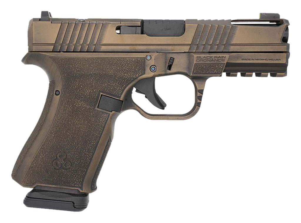 Black Rain Ordnance FLP9MMBB   Compact Frame 9mm 15+1 4″ Stainless Steel Slide