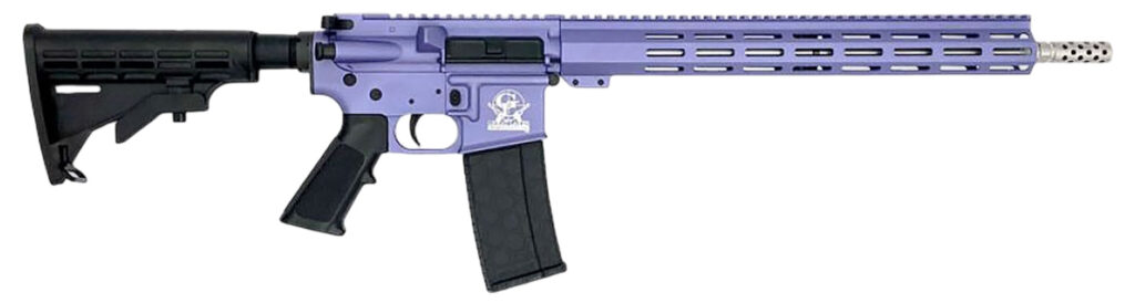 Great Lakes Firearms GL15223SSORC AR-15  223 Wylde 30+1 16″ Black Nitride Threaded Barrel, Wild Orchid Cerakote Aluminum Receiver w/Picatinny Rail, M-LOK Handguard, Black Polymer Stock, Mil-Spec Grip