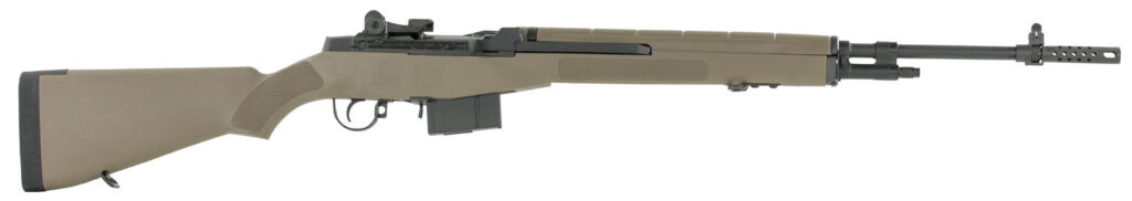 Springfield Armory MA9120CA M1A Standard Issue *CA Compliant 308 Win 10+1 22″ Black Parkerized Steel Barrel w/Muzzle Brake, Black Parkerized Steel Receiver, Fixed Flat Dark Earth Synthetic Stock