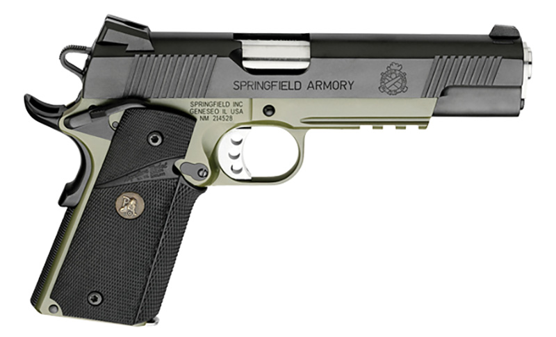 1911 Loaded 45 5″ MC ODG,Blk NS CA 2/7