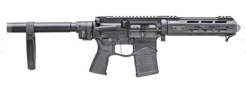 Saint Edge Evac Pstl 556 7.5″ MLOK Brace Blk 20rd