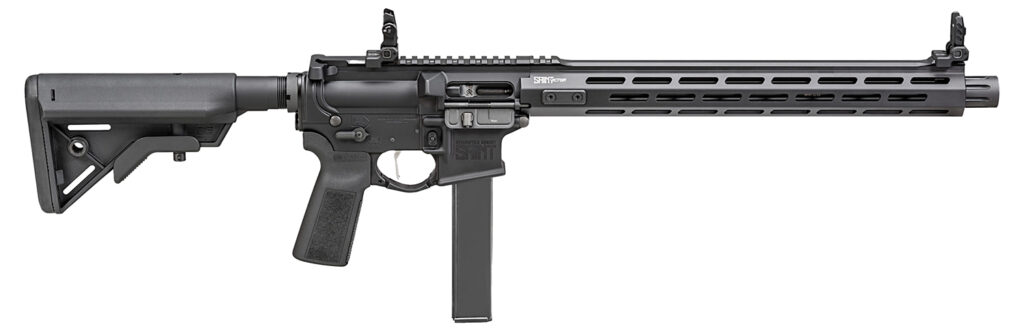Springfield Armory STV91609B SAINT Victor 9mm Luger 16″ 32+1, Black, B5 Systems Bravo Stock & Type 23 Grip, Flip-Up Sights, Blast Diverter