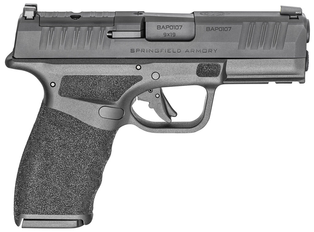 Springfield Armory HCP9379BOSPLC Hellcat Pro OSP Compact 9mm Luger 10+1 3.70″ Black Melonite Steel Barrel & Optic Ready/Serrated Slide, Black Polymer Frame w/Picatinny Rail, Textured Grip