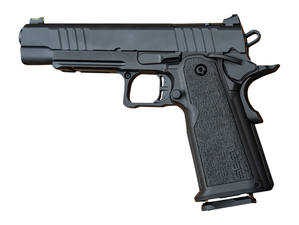 Tisas Arms 12500017 1911 Duty DS 9mm Luger 17+1 5″ Black Cerakote Carbon Steel Serrated Slide, Black Cerakote Carbon Steel Frame w/Accessory Rail & Beavertail, Polymer Grip