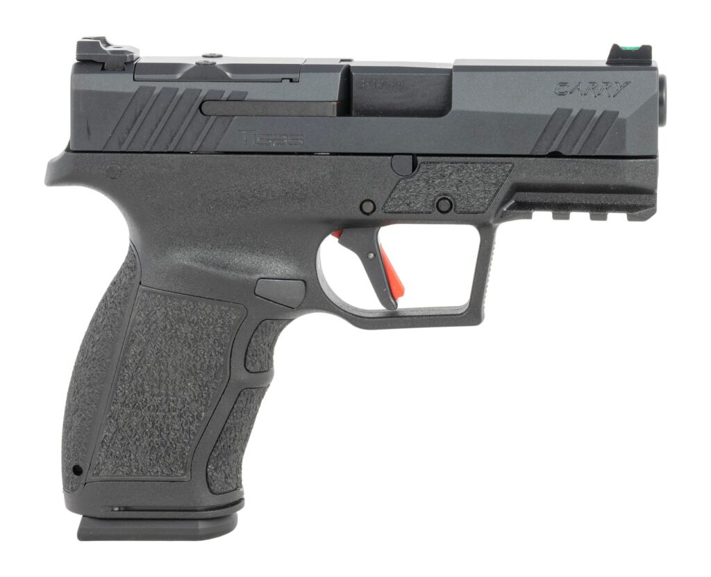 Tisas Arms 15000302 PX-9  Carry 9mm Luger 15+1 3.50″ Black Carbon Steel Optic Ready/Serrated Slide, Black Polymer Frame w/Picatinny Rail, Black Rubber Grip, RMR Footprint