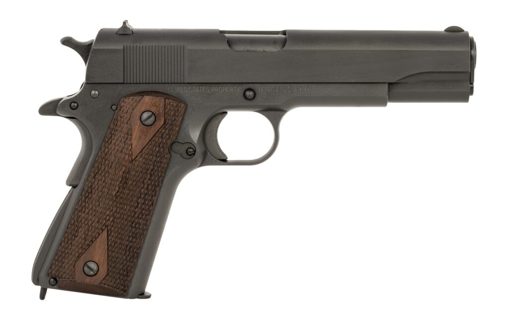 Tisas Arms 10100539 1911 A1 U.S. Army 45 ACP 7+1 5.02″ Manganese Phosphate Coated Carbon Steel Serrated Slide & Frame, Walnut Grip