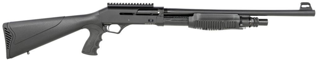 SDS Imports DSF12 Duo-Sys Force  12 Gauge Pump/Semi-Auto Hybrid 3″ 5+1 19″ Barrel, Black Steel Receiver, Synthetic Fixed Stock w/Pistol Grip Includes 3 Chokes