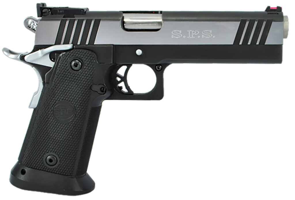 TriStar 85674 SPS Pantera 1911 9mm Luger 18+1 5″ Stainless Steel Barrel, Black Chrome Serrated Steel Slide, Black Steel Frame w/Beavertail, Black Polymer Grip, Right Hand