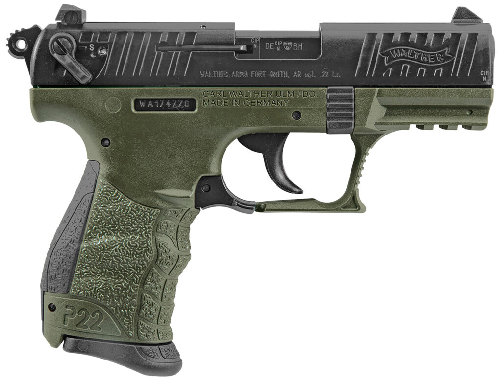 WALTHER ARMS P22 MLTRY 22LR 10+1 3.4″ OD CA