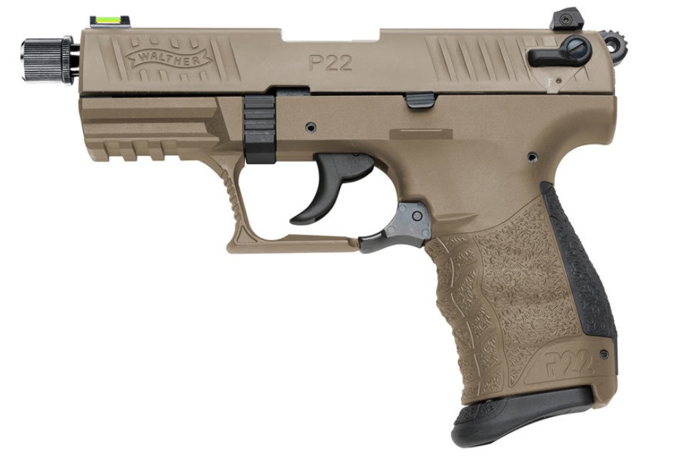WALTHER ARMS P22Q TACT 22LR FULL FDE 3.4″ #