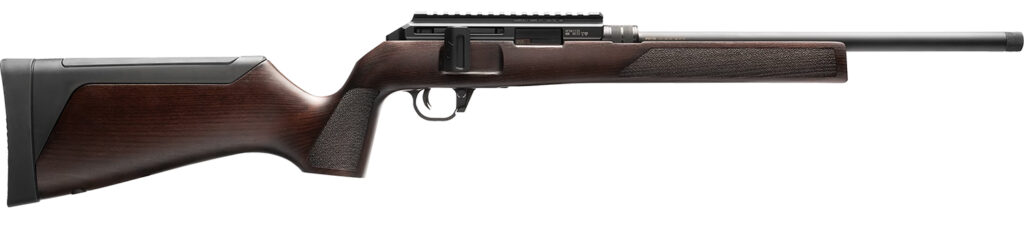 Hammerli Arms 5800100 Force B1  Sports South Exclusive 22 LR 10+1 16.10″ Black Threaded Barrel, Black Receiver w/Picatinny Rail, Classic Brown Adjustable Wood Stock