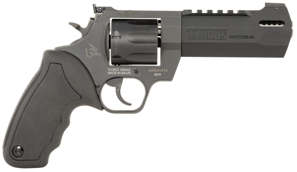 Taurus 2357051RH Raging Hunter  357 Mag 7rd 5.12″ Matte Black Oxide Steel Black Rubber with Integrated Red Cushion Insert Grip