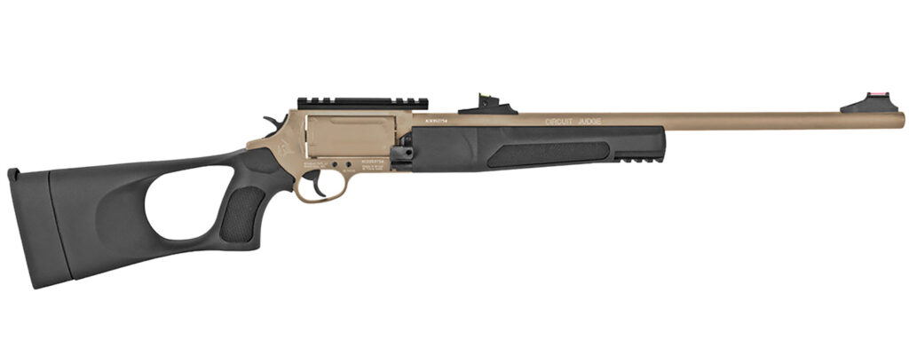 Rossi SCJT4510D Circuit Judge  45 Colt (LC) Caliber with 5rd Capacity, 18.50″ Barrel, Sand Cerakote Metal Finish & Black Synthetic Stock Right Hand (Full Size)