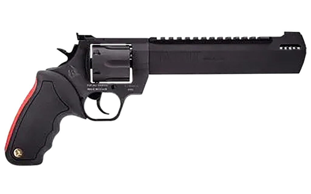 Taurus 2500101RH Raging Hunter  Large Frame 500 S&W Mag 5rd 10″ Black Ported/Target Crown Barrel, Black Cylinder, Black Steel Frame, Black Rubber Grip