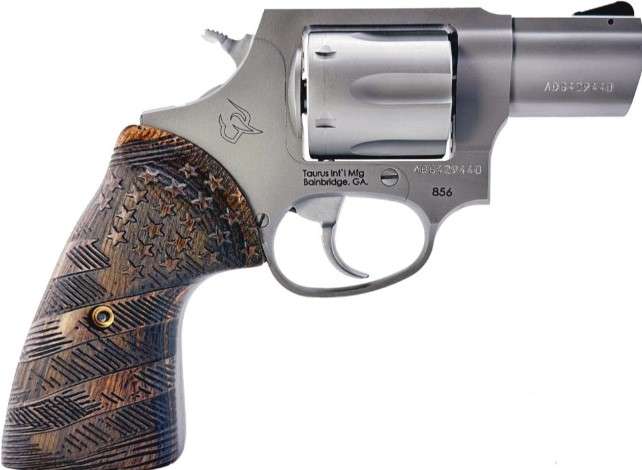 856 .38 Special 2″ SS/Wd Engraved Grips 6-rd