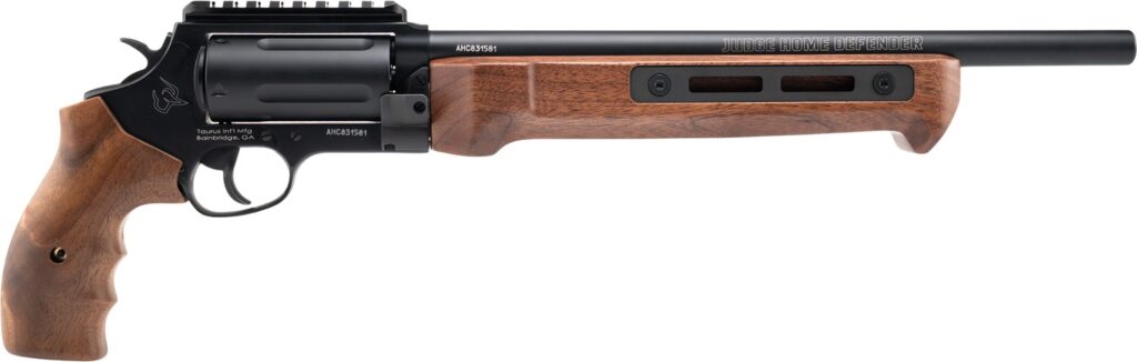 Taurus 2-JHD441013MAG-W Judge  45 Colt (Long Colt)/410 Gauge 5 Shot 13″ Matte Black Oxide Picatinny Rail Barrel, Cylinder & Alloy Steel Frame, Walnut Grip