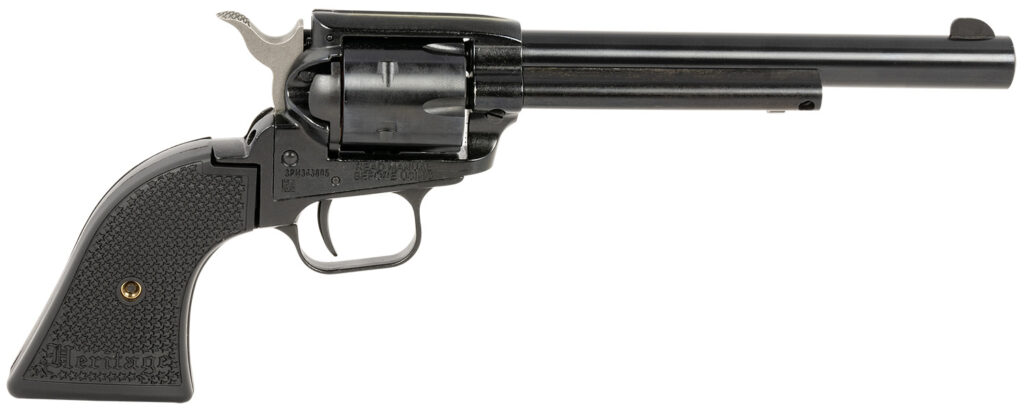 Heritage Mfg RR22B6PGHOL Rough Rider  22 LR 6 Shot, 6.50″ Black Oxide Steel Barrel, Black Oxide Zinc Alloy Frame, Black Oxide Cylinder, Black Polymer Grip, Exposed Hammer