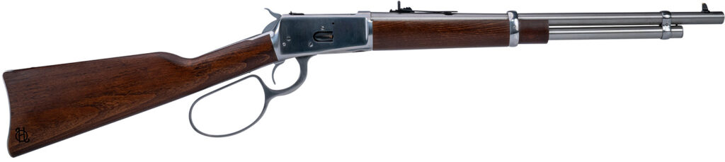 Heritage Mfg H92045189 92 Ranch Hand 45 Colt (Long Colt) 8rd 18″ Stainless Polished  Barrel, Stainless Polished Receiver, Fixed Hardwood Stock