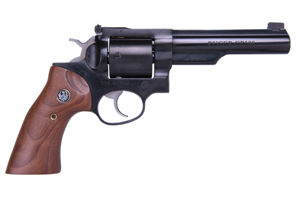 RUGER GP100 44SPC BLUE 5″ HALF LUG