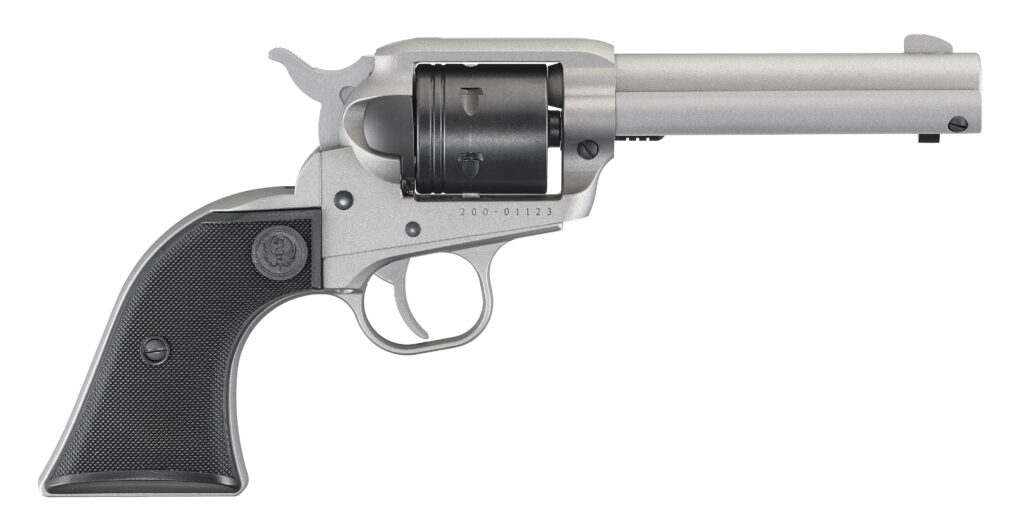 RUGER WRANGLER 22LR SLVR/SY 4.6″ 6SH