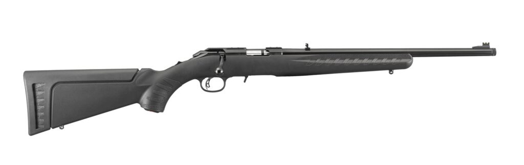 RUGER AMERICAN 17HMR BL/SY 18″ TB