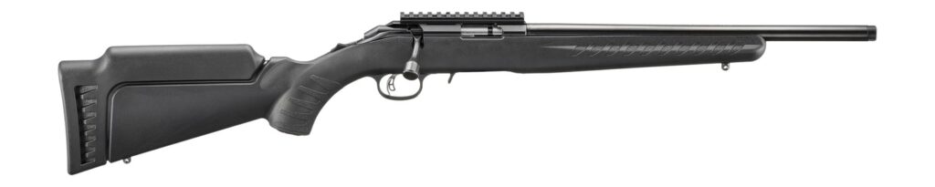 Ruger 8391 American  22 LR 10+1 16.10″ Satin Blued Threaded Barrel, Satin Blued Alloy Steel Receiver w/Picatinny Rail, Black Adj LOP Synthetic Stock