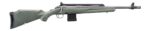 Ruger 46965 American II Scout 5.56 NATO 10+1 16.10" Cobalt Cerakote Threaded Barrel, Alloy Steel Receiver w/Scope Rail, Leaf Green Splatter Adj LOP Synthetic Stock