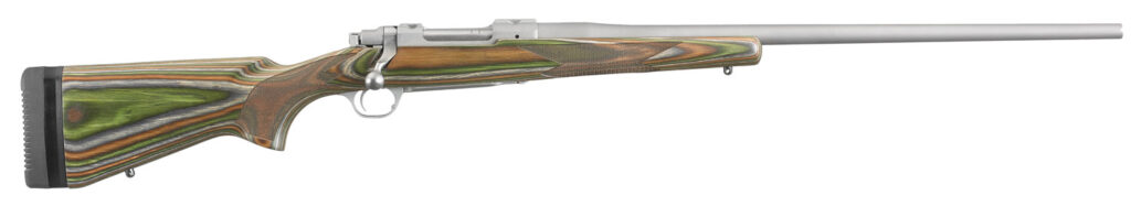 Ruger 47139 Hawkeye Predator Full Size 6.5 Creedmoor 4+1 24″ Matte Stainless Steel Barrel, Matte Stainless Steel Receiver w/Integral Scope Mount, Green Mountain Adj LOP Laminate Stock, Right Hand