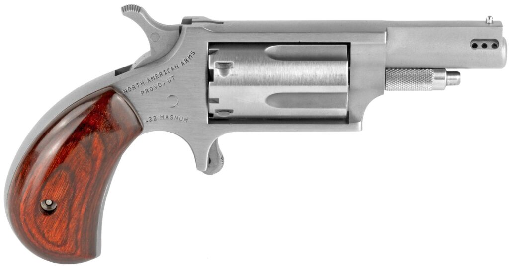 NORTH AMERICAN ARMS MINI 22MAG REV 1-5/8″ SS PRTD
