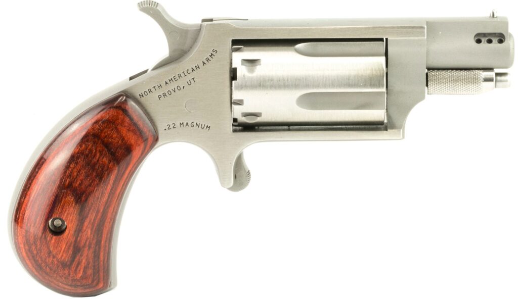 NORTH AMERICAN ARMS MINI 22MAG/22LR 1-1/8″ SS PRTD