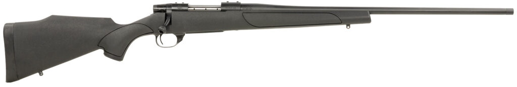 Weatherby VTX243NR2T Vanguard Obsidian Full Size 243 Win 4+1 22″  Blued #2 Contour Threaded Barrel, Blued Drilled & Tapped Steel Receiver, Black Monte Carlo Synthetic Stock