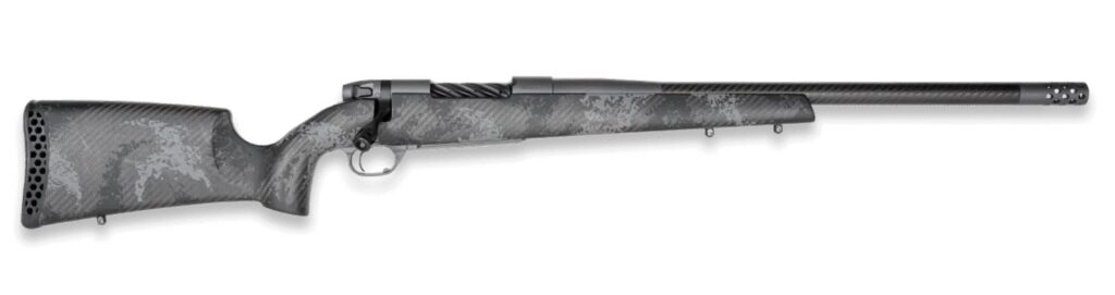 Weatherby MLC01N300NR4B Mark V Live Wild Carbon 300 Win 3+1 22″ Carbon Gray Cerakote Carbon Fiber Threaded Barrel, Carbon Gray Cerakote Steel Drilled & Tapped Receiver, Exposed Carbon w/Black & Gray S