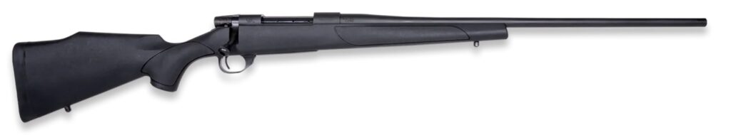 Weatherby VTX65CMR16T Vanguard Obsidian 6.5 Creedmoor 4+1 16″ Blued Threaded Barrel, Blued Stainless Steel Drilled & Tapped Receiver, Black Monte Carlo Synthetic Stock