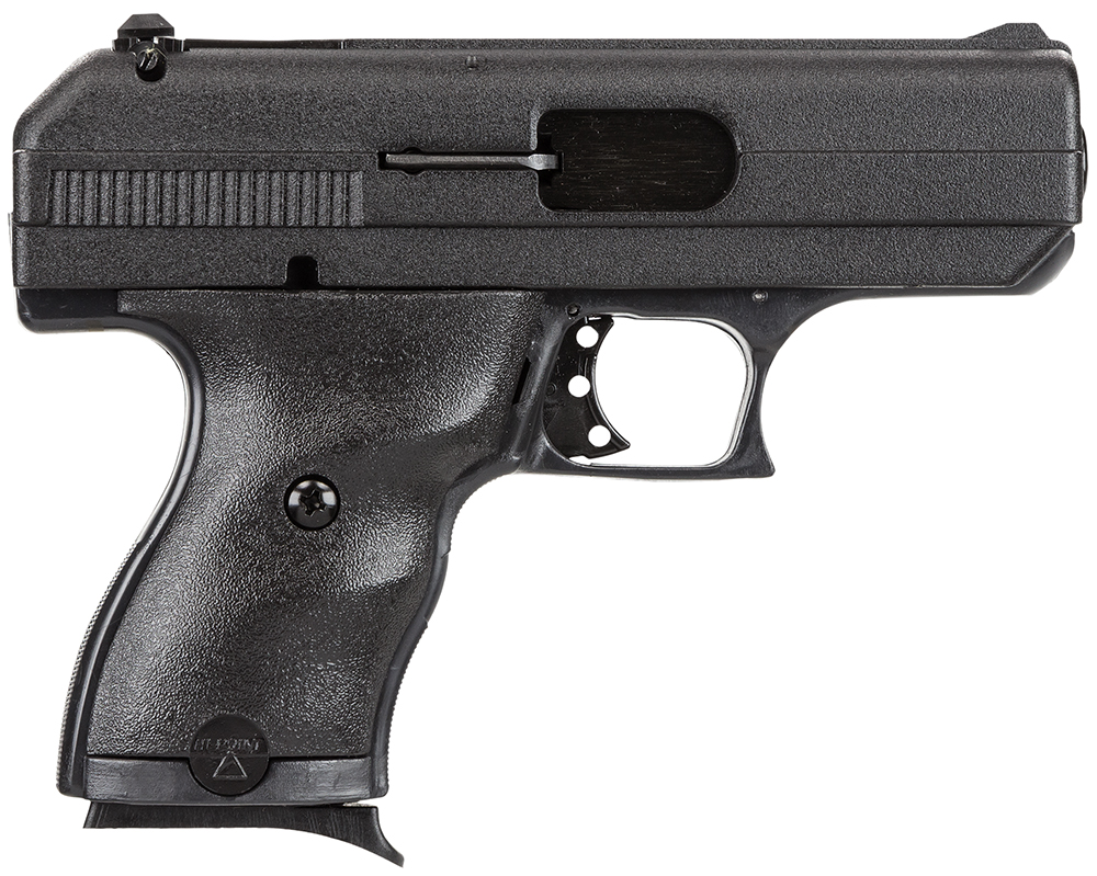 Hi-Point 916HCT1 C9  9mm Luger 8+1 3.50″ Black Steel Barrel, Black Powder Coated Serrated Steel Slide, Black Polymer Frame, Black Plastic Grip, MTM Case, Tuff1 Grip
