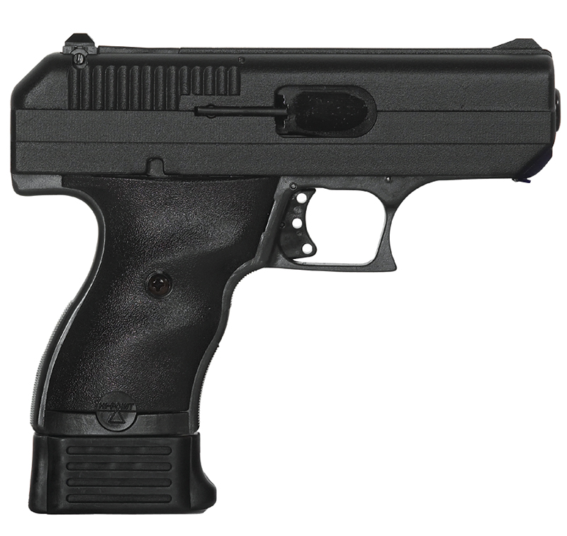 9mm 3.5″ Blk As Poly w/Leather Holster /