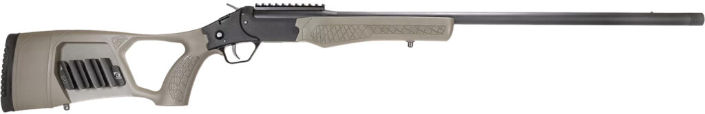 Rossi SSP20TKY Tuffy Turkey 20 Gauge 1rd 26″ Alloy Steel Barrel & Receiver w/Matte Black Finish, Synthetic OD Green Fixed Thumbhole Stock w/Shell Holder, Ambidextrous (Youth)