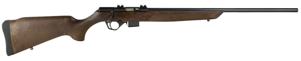 Rossi RB22W2111WD RB22  Full Size 22 WMR 5+1 21″ Blued Steel Barrel, Blued Weaver Scope Mount Steel Receiver, Hardwood Monte Carlo Stock
