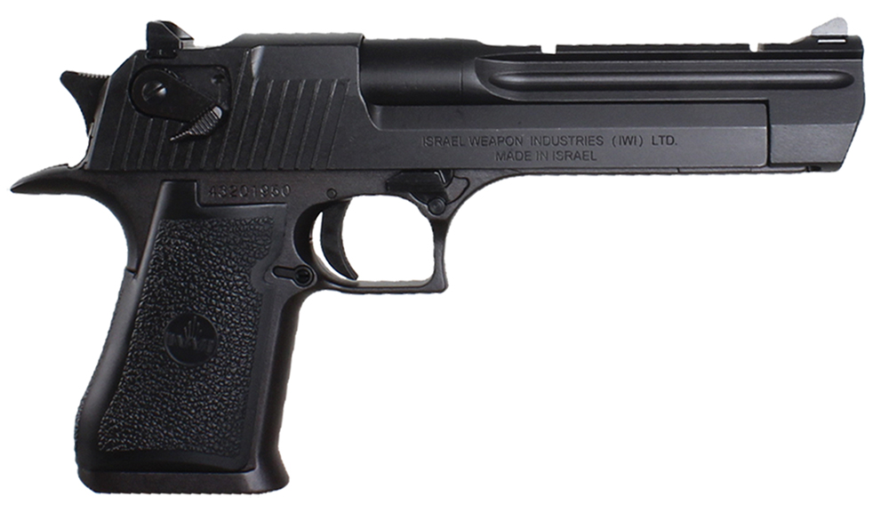 Magnum Research DE44CA Desert Eagle Mark XIX *CA Compliant 44 Rem Mag 6″ 8+1 Black Carbon Steel Frame & Slide Black Rubber Grip