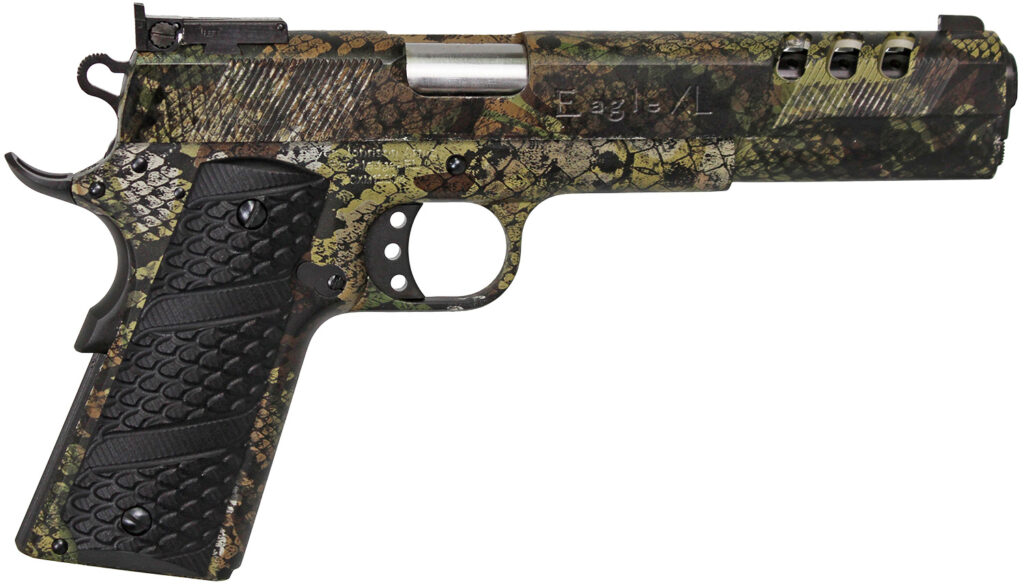 Iver Johnson Arms EAGLEXL10P Eagle XL10P Swamp Snake  10mm 8+1 6″ Swamp Snake Hydrographic Front/Rear Angled Serrations Ported 4140 Steel Slide G-10 Snake Skin Grip
