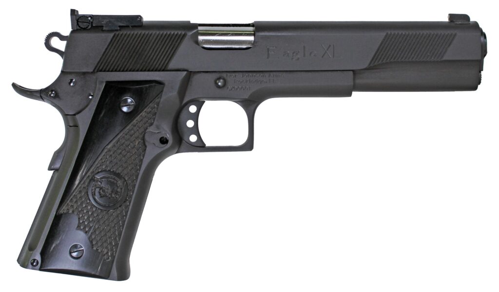 Iver Johnson Arms EAGLEXL10DS Eagle XL  Full Size Frame 10mm Auto 15+1 6″ Stainless Steel Barrel, Matte Black Steel Long/Serrated Slide, Black Steel Frame w/Beavertail, G10 Grip