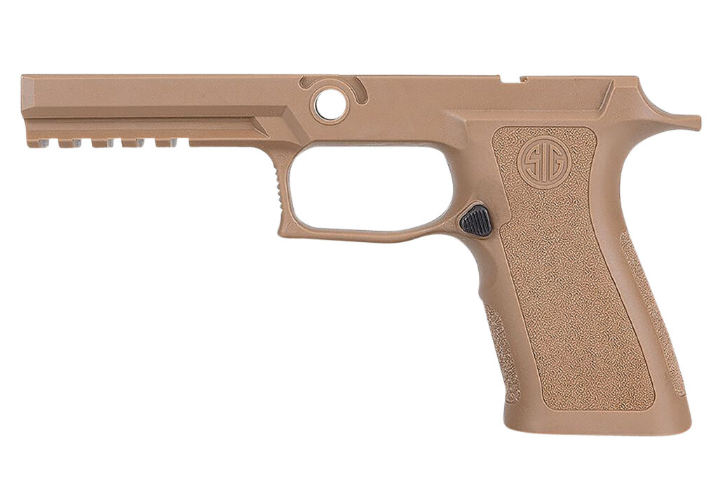 Sig Sauer GRIPMODXF943SMCOY P320 Grip Module X-Series (Small Size Module), 9mm Luger/40 S&W/357 Sig, Coyote Polymer, Fits Full Size Sig P320 (4.70″)