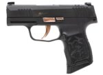 Sig Sauer 365380ROSE P365 Rose Kit Micro-Compact 380 ACP 10+1 3.10" Black Nitron Stainless Steel Optic Ready/Serrated Slide, Black w/Rose Gold Accents Stainless Steel Frame w/Accessory Rail, Black Las